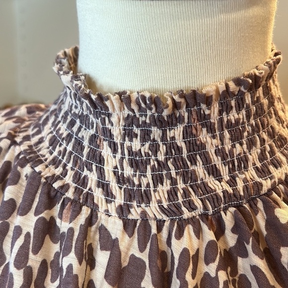 NATION LTD Leopard print 100% cotton mock neck top size medium - Picture 3 of 11